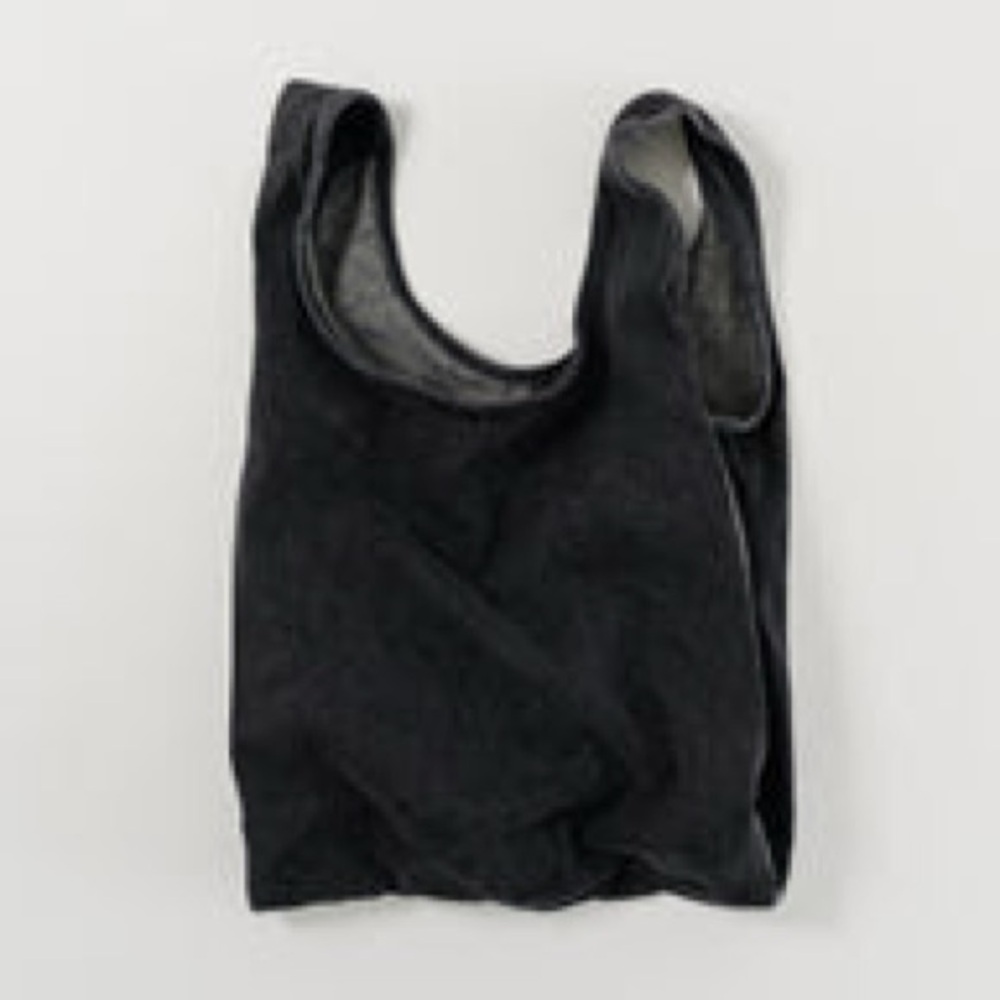 Denim Baggu Tote Bag in Washed Black